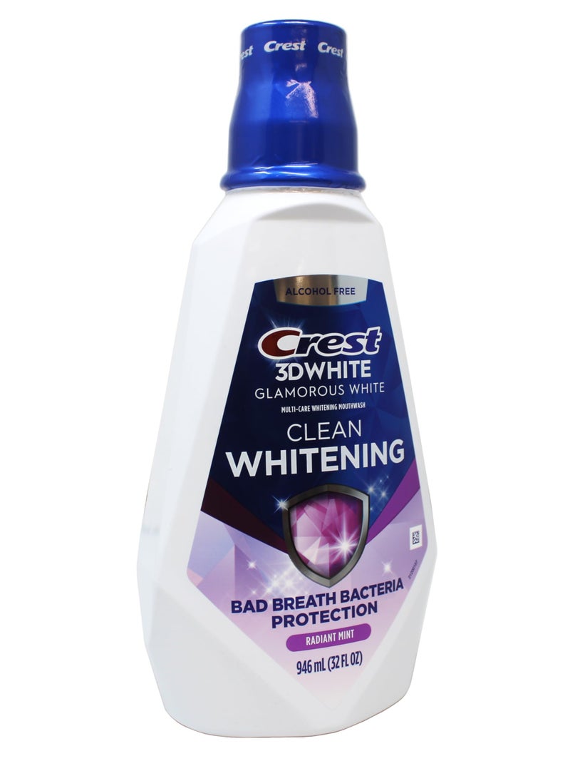 Crest 3D White Multi-Care Whitening Rinse, Glamorous White, Fresh Mint-32 oz, 946 milliter - Image 2