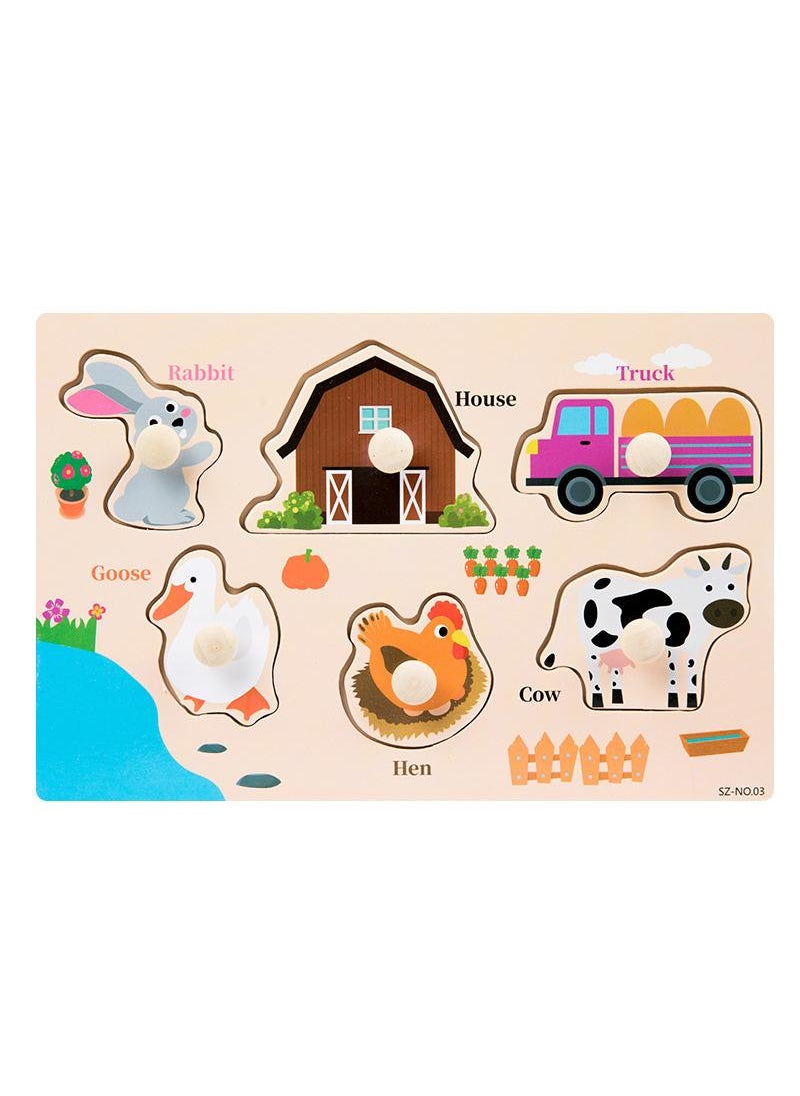 Y&D Children's Wooden Puzzle Hand Held Puzzle Toy  - Image 1