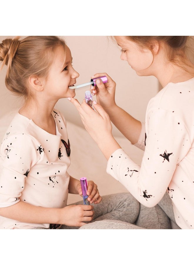 TOWNLEY GIRL - Barbie 7 Pcs Kids Lip Gloss Set | Vegan Girls Makeup For Ages 3 - Image 1