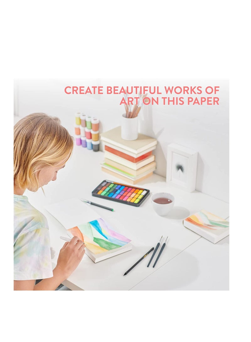 MARKQ دفتر ورق مائي، كراسة رسم A3 للرسم بالألوان المائية، رسم فني، رسم تخطيطي، وسائط مختلطة، 300 جرام، 20 ورقة - Image 4