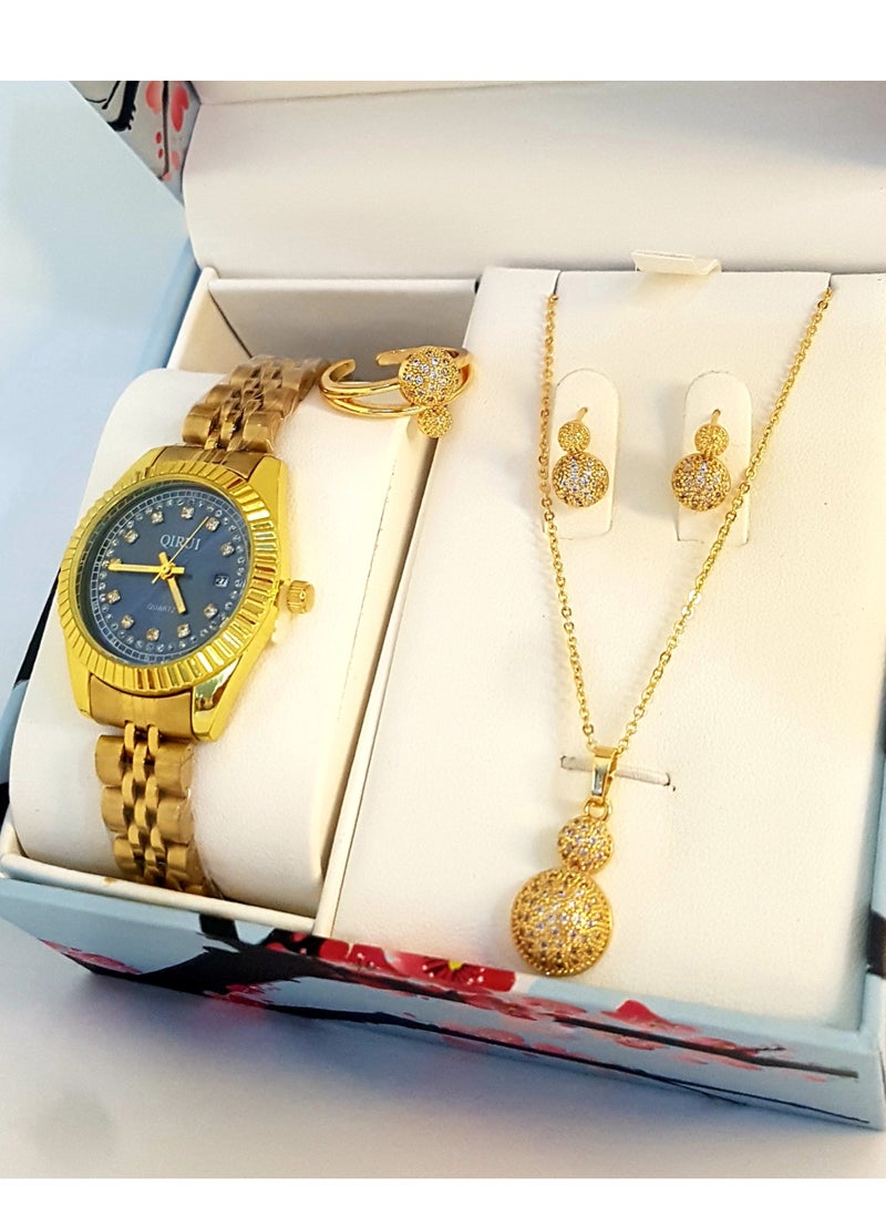 Women's watch and jewelry set