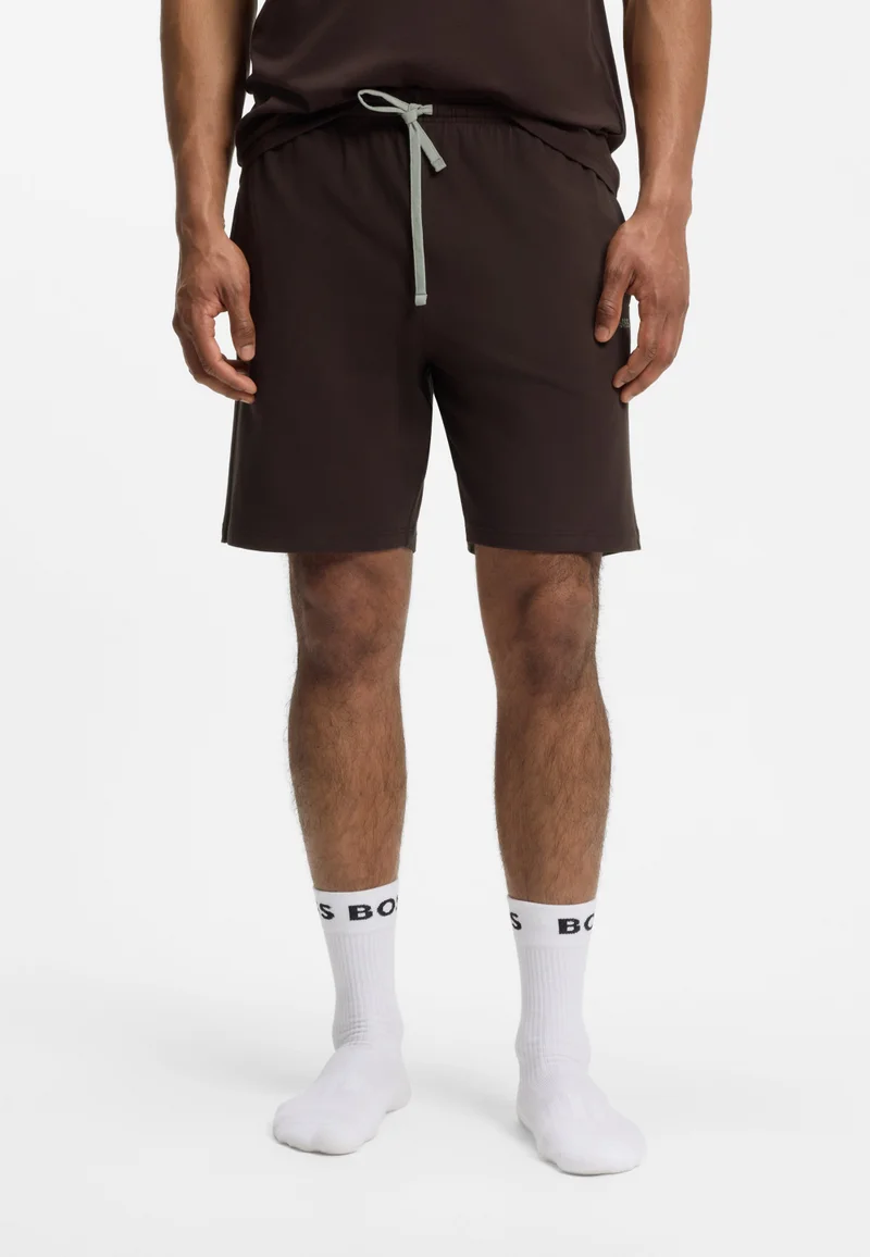 BOSS Logo-embroidered shorts in stretch cotton