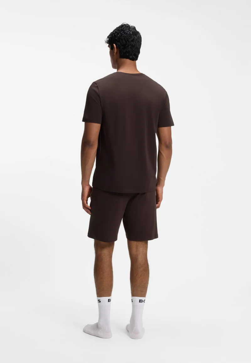 BOSS Logo-embroidered shorts in stretch cotton