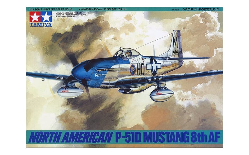 Tamiya Models North American P-51D Mustang Model Kit, 12 Years & Up - Image 2