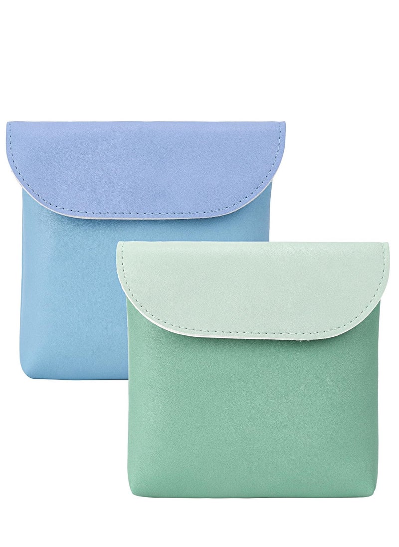 Sanitary Napkin Storage Bag, 2 Pcs Menstrual Pad Bag Portable Sanitary Napkin Storage Tampons Holder for Purse First Period Kit for Teen Girls Store Sanitary Pads for Women - Image 1