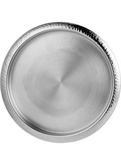 KEDGE Kedge Stainless Steel With Hammered Finish Border Tray, 40 Cm Size, Silver  - Image 2