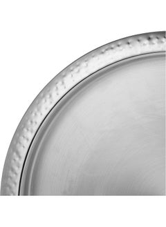 KEDGE Kedge Stainless Steel With Hammered Finish Border Tray, 40 Cm Size, Silver  - Image 3