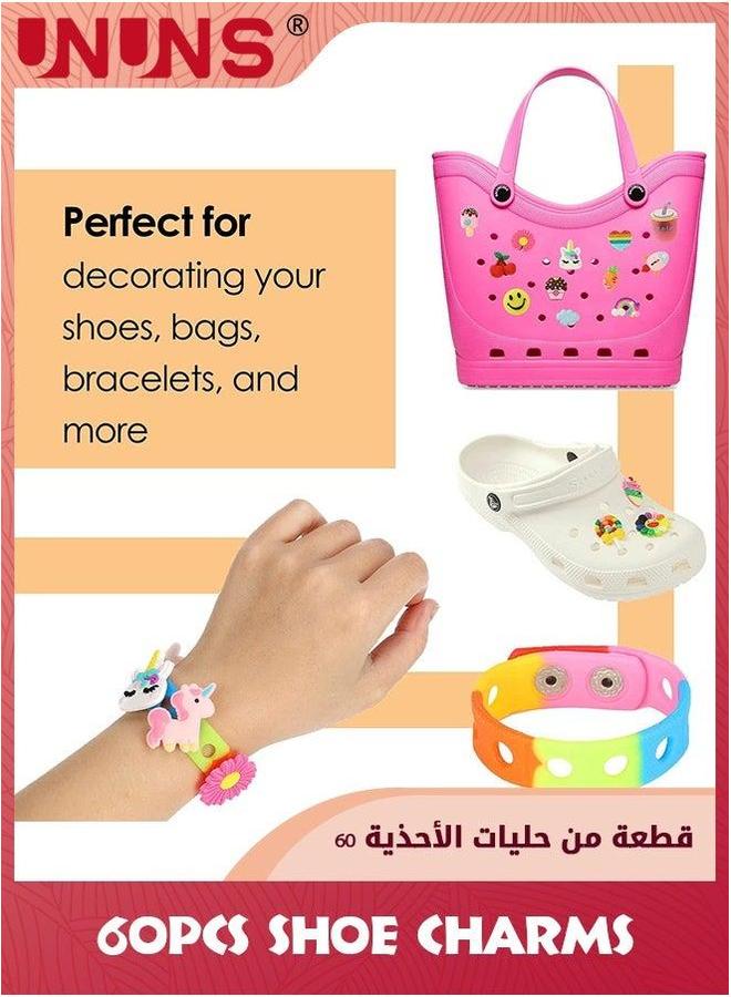 UNUNS Cartoon Shoe Charms,60 Pcs PVC Decoration,DIY Charms For Shoes,Different Decoration Charms,Pins Buckle Party Favors Gift Girls Boys Teenagers And Adults - Image 4