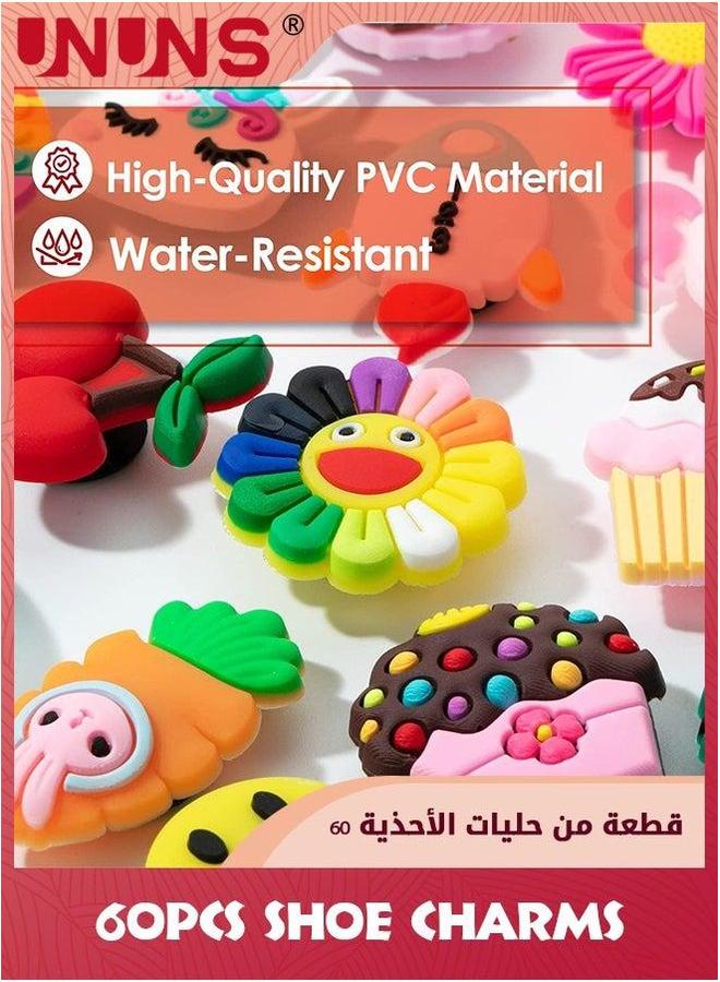 UNUNS Cartoon Shoe Charms,60 Pcs PVC Decoration,DIY Charms For Shoes,Different Decoration Charms,Pins Buckle Party Favors Gift Girls Boys Teenagers And Adults - Image 3