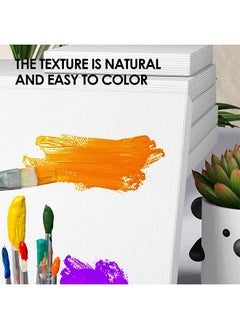 Taimi Blank Art Canvas, Pre-Stretched Canvas (70x100cm), Art Canvas, 100% Cotton for Acrylic Painting, Oil Painting and Wet Art Media, Canvas, 1 Piece  - Image 5