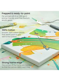 Taimi Blank Art Canvas, Pre-Stretched Canvas (70x100cm), Art Canvas, 100% Cotton for Acrylic Painting, Oil Painting and Wet Art Media, Canvas, 1 Piece  - Image 3