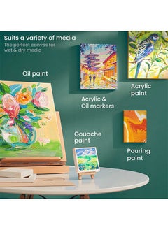 Taimi Blank Art Canvas, Pre-Stretched Canvas (70x100cm), Art Canvas, 100% Cotton for Acrylic Painting, Oil Painting and Wet Art Media, Canvas, 1 Piece  - Image 2