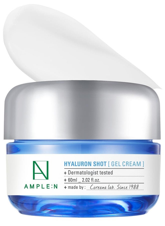 Hyaluron Shot Gel Cream 2.02 fl. oz. (60ml) - Korean Long Lasting Moisture Relief for Extra Dry Skin, Ampoule Drop Fresh Gel Texture Daily Hydrating Cream