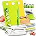 Yeeammk 13 Pieces Montessori Kitchen Toys for ToddlersKids Cooking Sets RealToddler Toys Set for Real Cooking with Plastic Children Safe Knives Crinkle Cutter Kids Cutting Board - Image 4