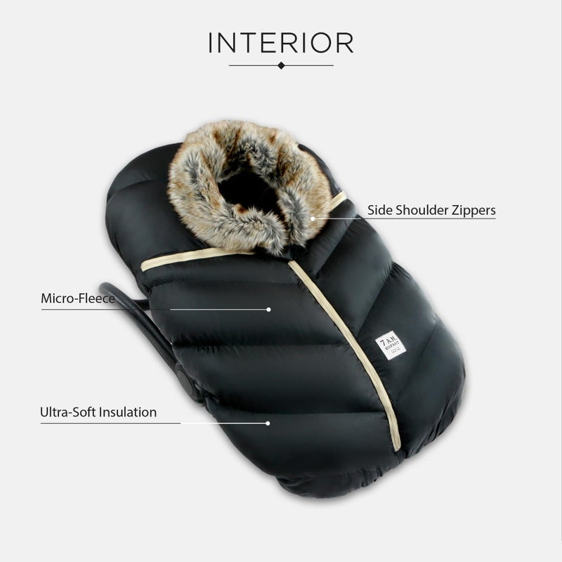 7 A.M. Enfant Car Seat Cocoon (Faux Fur) - Image 3
