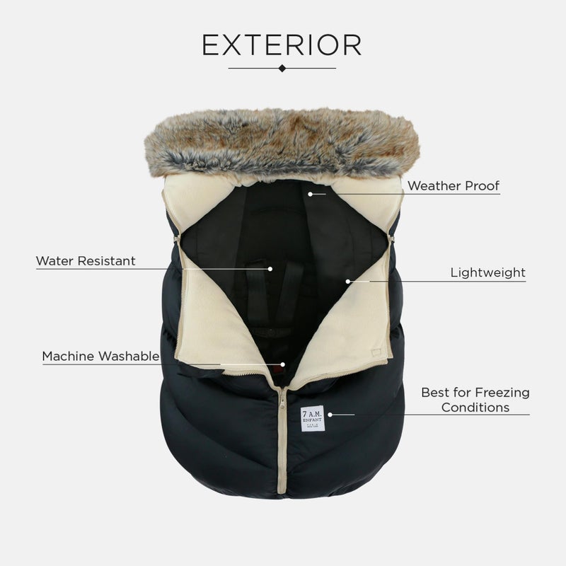 7 A.M. Enfant Car Seat Cocoon (Faux Fur) - Image 5