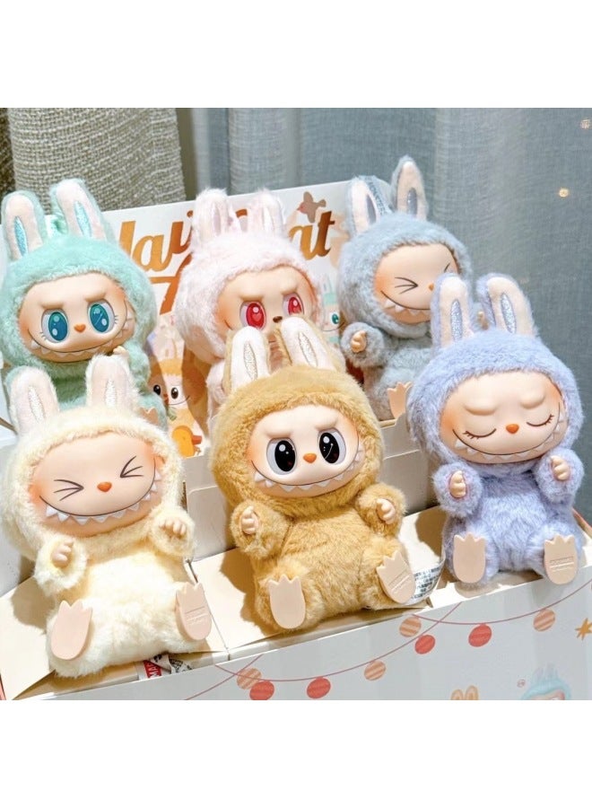Bubble Mart Labubu Vinyl Face Ornaments Macaron Generation Plush Toy Doll Handmade-Color:Bubu Generation [qingguoguo]  - Image 5