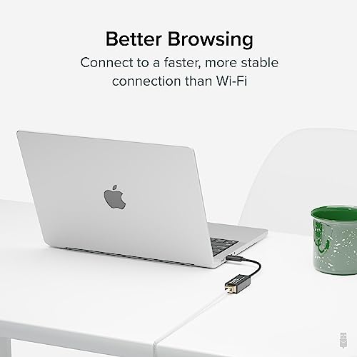 Plugable USB C to Ethernet Adapter, Fast and Reliable Thunderbolt or USB C to Gigabit Ethernet Adapter, Compatible with Windows, Mac, iPhone 15, ChromeOS, Dell XPS, Switch - Image 3