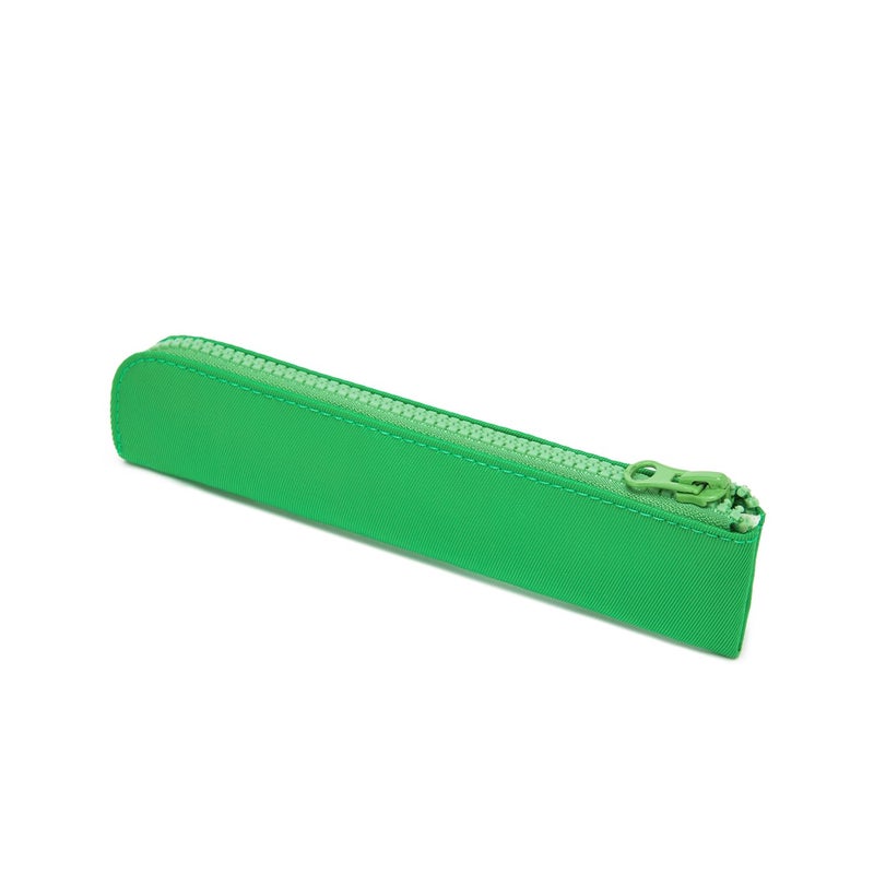 YONBEN Oxford Pencil Case Small Pencil Pouch Slim Pen Case Holder Zipper Bag for School OfficeGrass greenOxford Fabric - Image 2