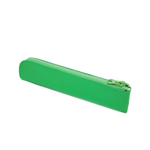YONBEN Oxford Pencil Case Small Pencil Pouch Slim Pen Case Holder Zipper Bag for School OfficeGrass greenOxford Fabric - Image 1