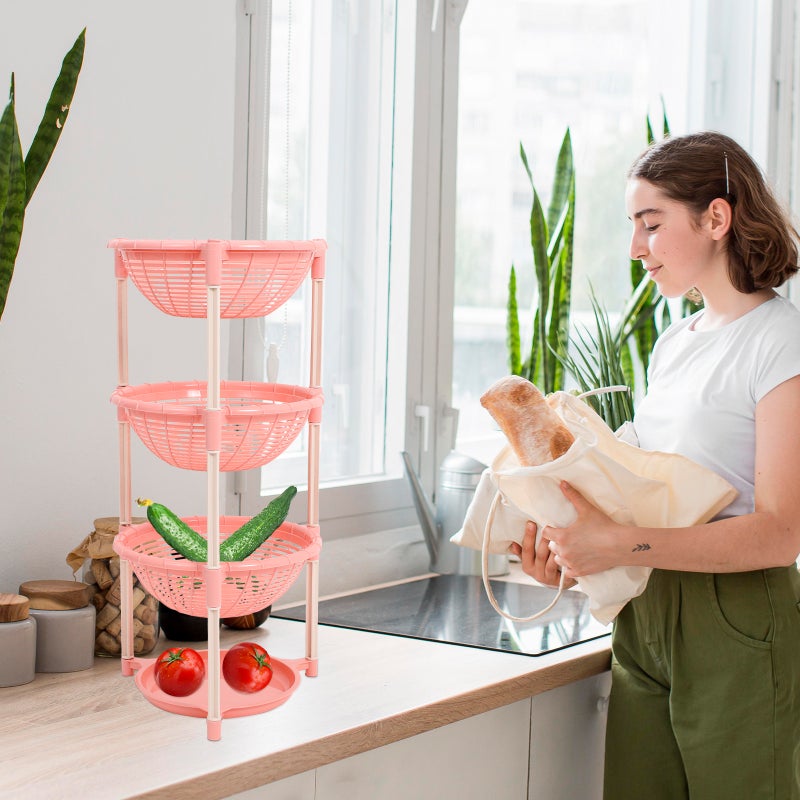 1 Pc Multi-layers Kitchen Storage Rack Vegetable Basket Kitchen Storage Rack - Image 4