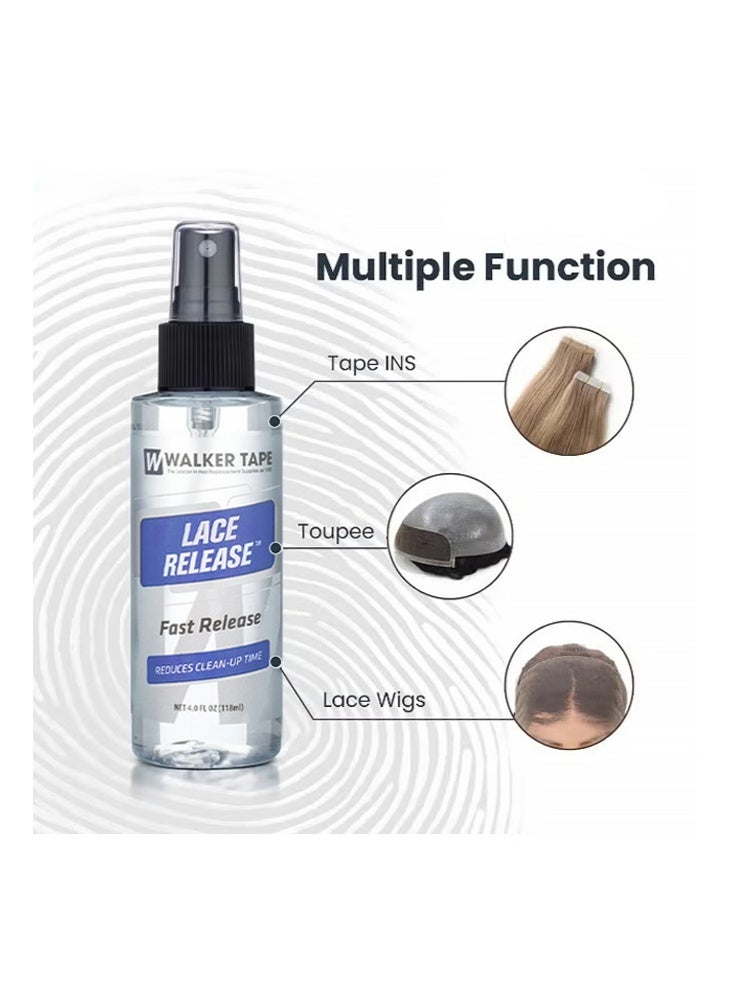 والكر تايب بخاخ إزالة الدانتيل - شريط إزالة سريع للشعر الصناعي ومزيل غراء الباروكات للأنظمة الشبكية الحساسة - بخاخ مزيل غراء شعر صناعي لطيف - مزيل فعال لاصق الدانتيل للبشرة (4 أونصات) - Image 2