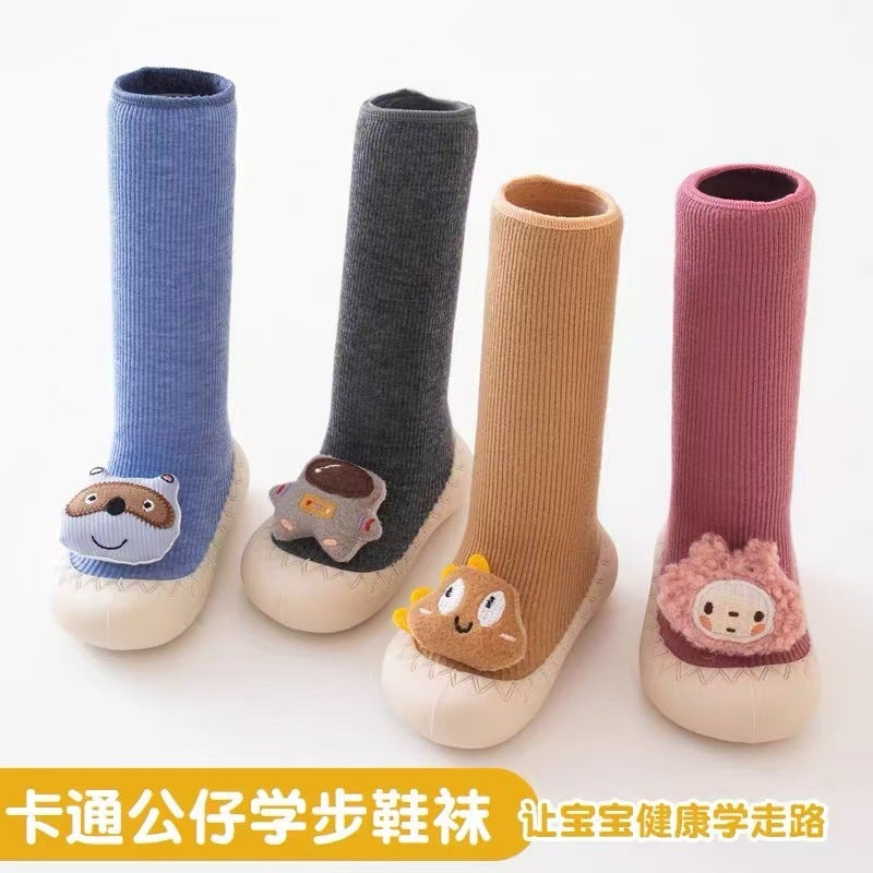 Baby Toddler Shoes Fleece-Lined And Thickeneded Shoes And Socks Baby Shoes One Year And 10 Months Old Infants Non-Slip Floor Shoes - Image 3