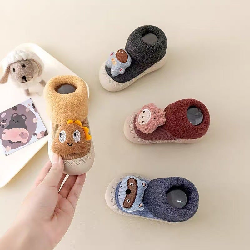 Baby Toddler Shoes Fleece-Lined And Thickeneded Shoes And Socks Baby Shoes One Year And 10 Months Old Infants Non-Slip Floor Shoes - Image 4