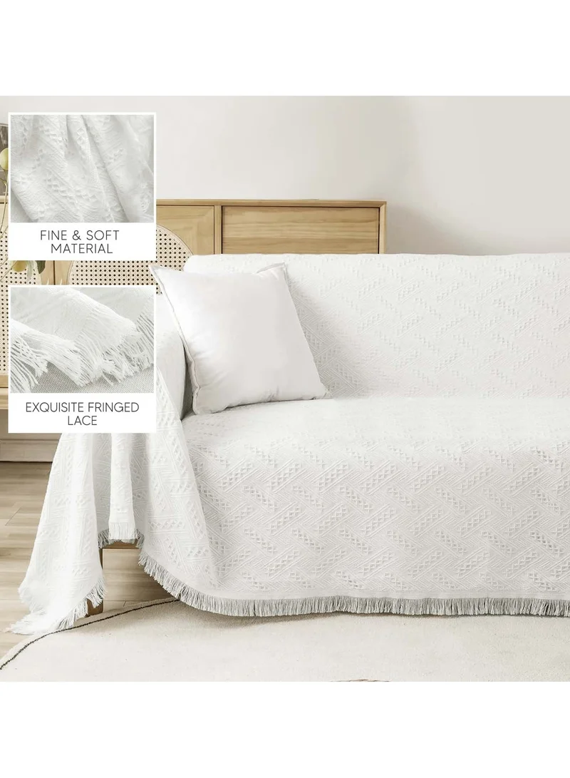 AC&L AC&L Knitted Blanket For Bed, Couch, Sofa, Chair Throw Blanket For All Seasons - Cozy Soft Light Weighted Blanket For Picnic, Travel, Home Decor Gift