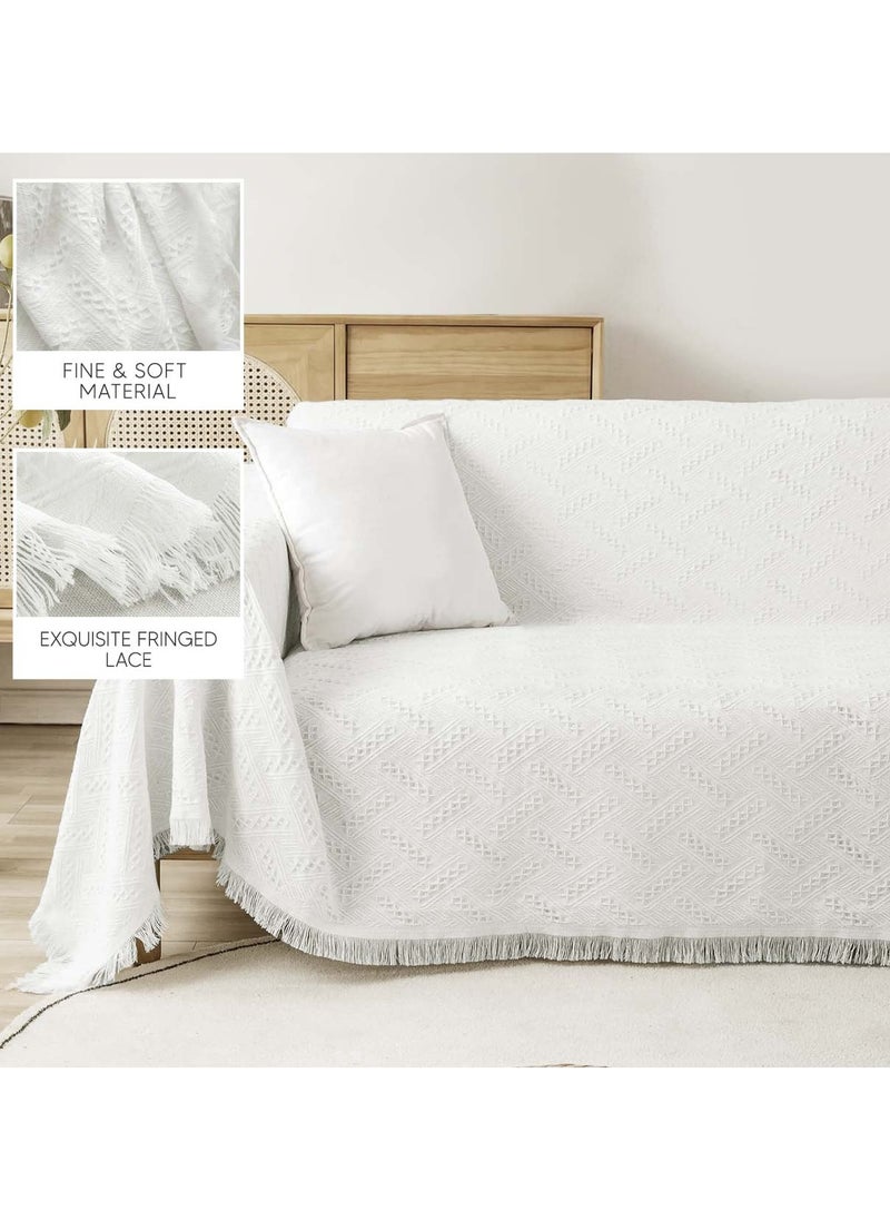 AC&L - AC&L Knitted Blanket For Bed, Couch, Sofa, Chair Throw Blanket For All Seasons - Cozy Soft Light Weighted Blanket For Picnic, Travel, Home Decor Gift - Image 1