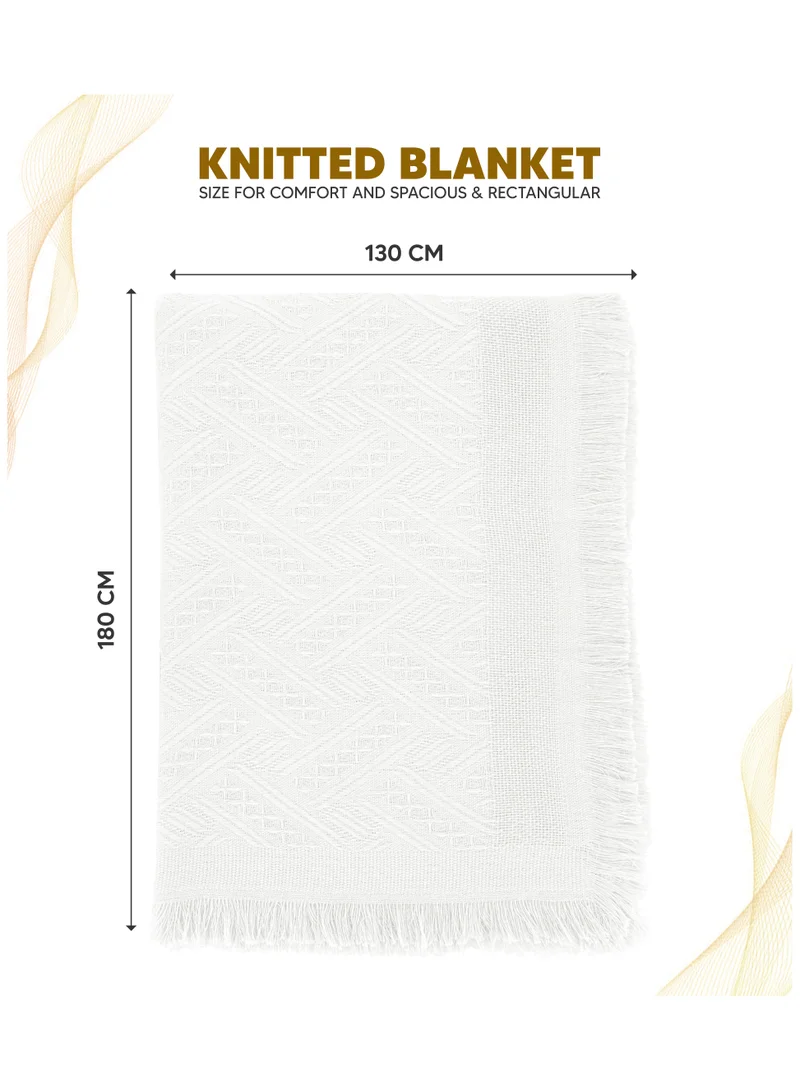 AC&L AC&L Knitted Blanket For Bed, Couch, Sofa, Chair Throw Blanket For All Seasons - Cozy Soft Light Weighted Blanket For Picnic, Travel, Home Decor Gift