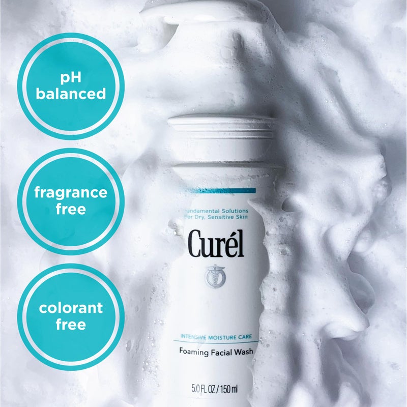Curel Japanese Skin Care Foaming Facial Wash, Face Wash for Dry, Sensitive Skin, Cleanses and Protects Natural Ceramides, pH Balanced, Fragrance & Alcohol Free Facial Cleanser, Step 2 of 2, 5 Fl Oz - Image 4