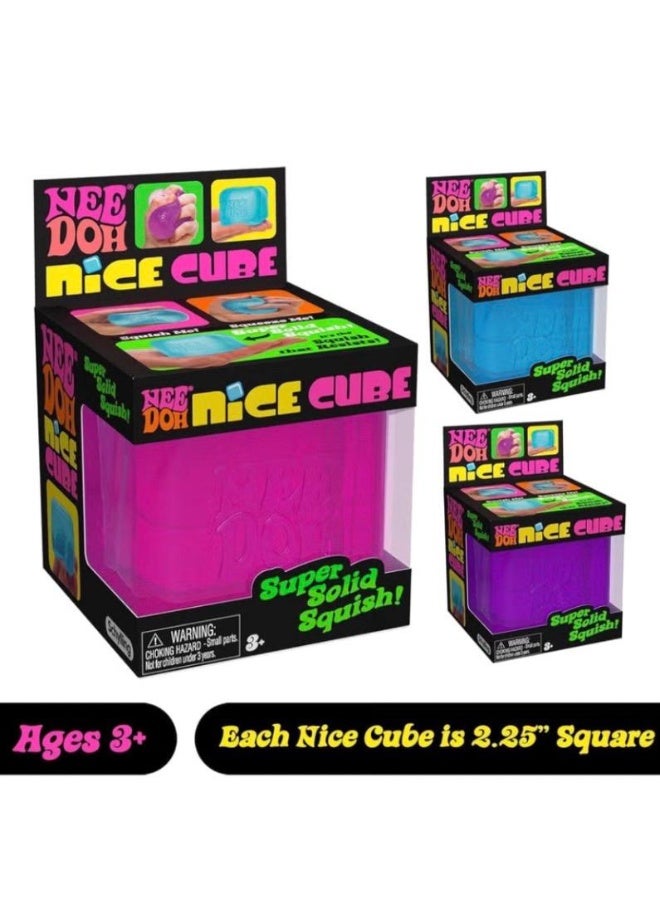 Nice Cube / Super Solid Squish Toy - Pink