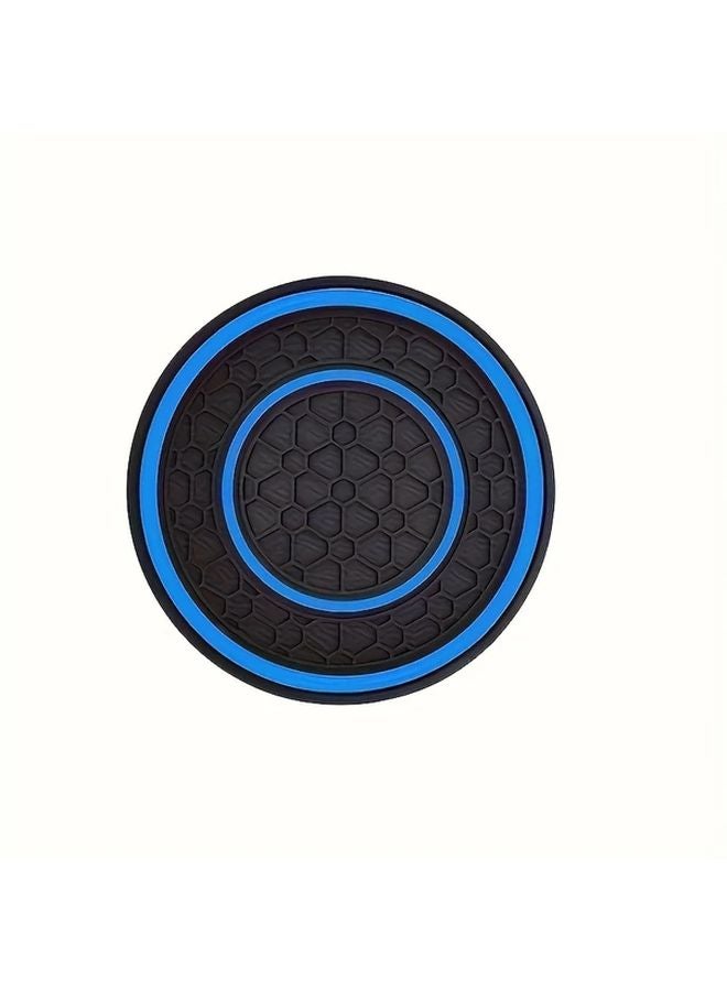 Large Sky Blue Premium Silicone Center Console Non Slip Dustproof PVC Car Interior Protection - Image 1