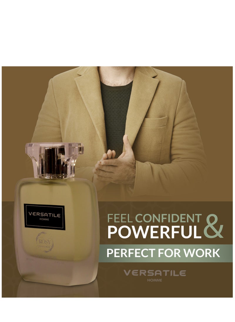 ROSY PERFUMES - VERSATILE Perfume for Men 24 Hours Long Lasting Men's Fragrances, Infused with Natural Pheromones Fragrance For Men, Gift for Valentines Day, Eau De Parfum (100ML) - Image 1