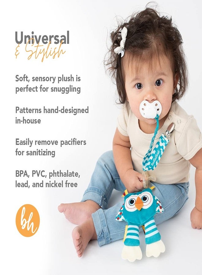 BooginHead by Infantino Pacifier Holder Stuffed Animal and Baby Pacifier Clip, Green Sloth - Image 5