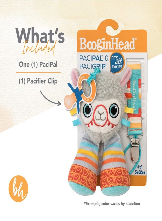 BooginHead by Infantino Pacifier Holder Stuffed Animal and Baby Pacifier Clip, Green Sloth - Image 2