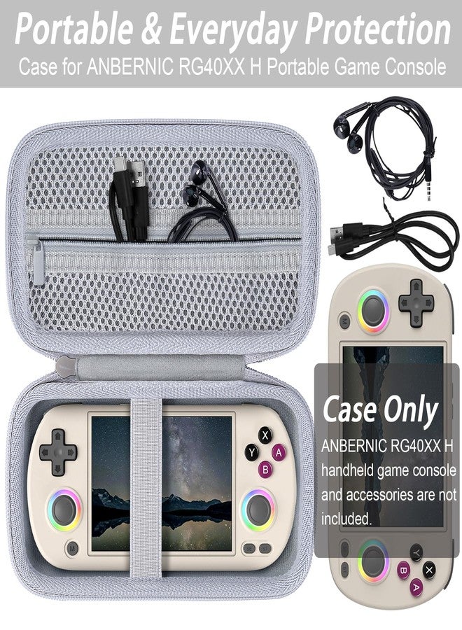 khanka Hard Travel Case Replacement for RG40XX H Retro Handheld Game Console,Case Only. (White) - Image 5