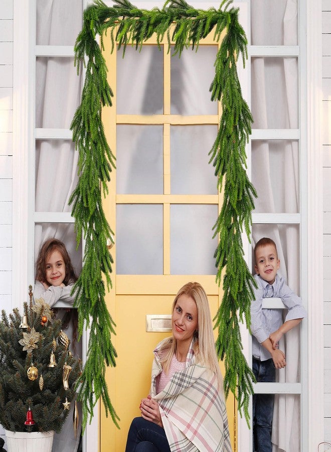 FSSODWT Norfolk Pine Garland, Artificial Real Touch Winter Pine Garland Decoration, Suitable for Fireplaces, Stairs, Windows, Tables, Indoor and Outdoor Walls Home Xmas Holiday Decor (1PC, 6FT) - Image 5