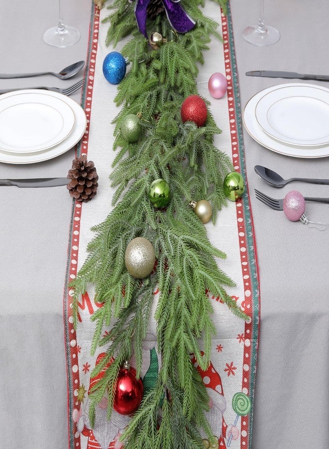 FSSODWT Norfolk Pine Garland, Artificial Real Touch Winter Pine Garland Decoration, Suitable for Fireplaces, Stairs, Windows, Tables, Indoor and Outdoor Walls Home Xmas Holiday Decor (1PC, 6FT) - Image 2
