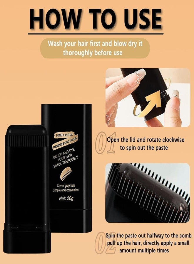 Keli Hair Color Stick for Instant Gray Hair Coverage – Temporary Root Touch Up Comb for Men & Women – Waterproof, Long Lasting, Easy to Apply Hair Dye Stick (Natural Black, 20gm) - Image 3