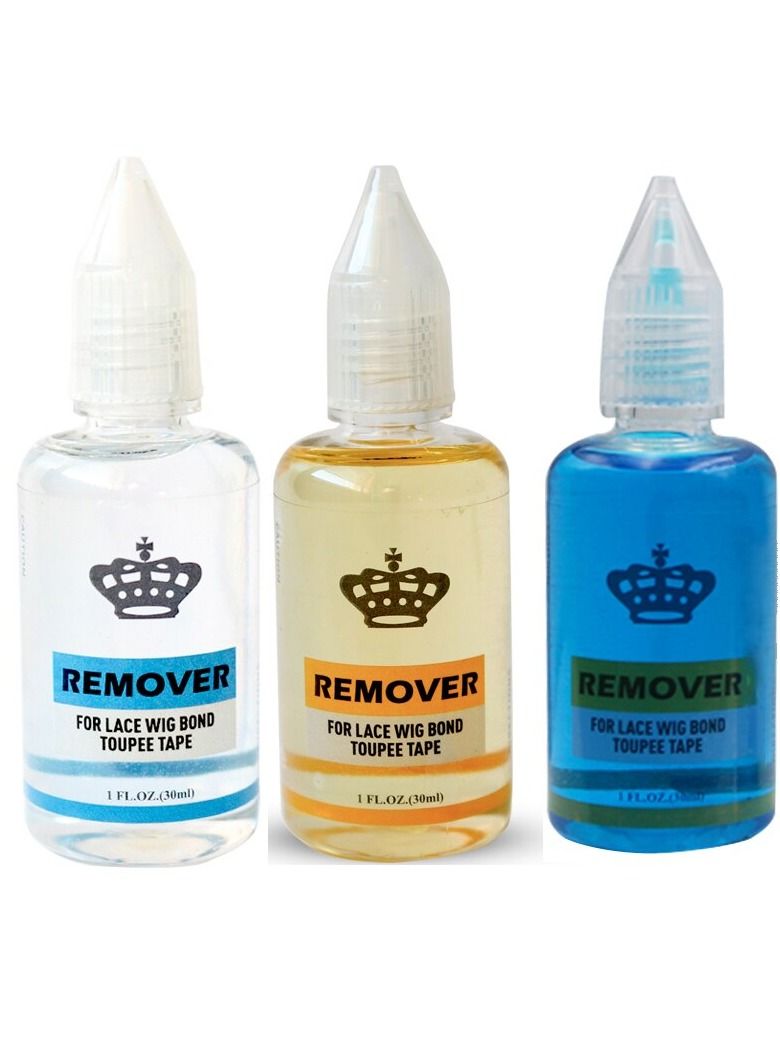 TIGER pack 3 Removes Hair Glue, Wig Tape, Double Sided Extension Tape,30ml Tape Remover for Hair Extensions Remover for Lace Wig Bond Toupee Tape in Hair Extensions Adhesive - Image 1