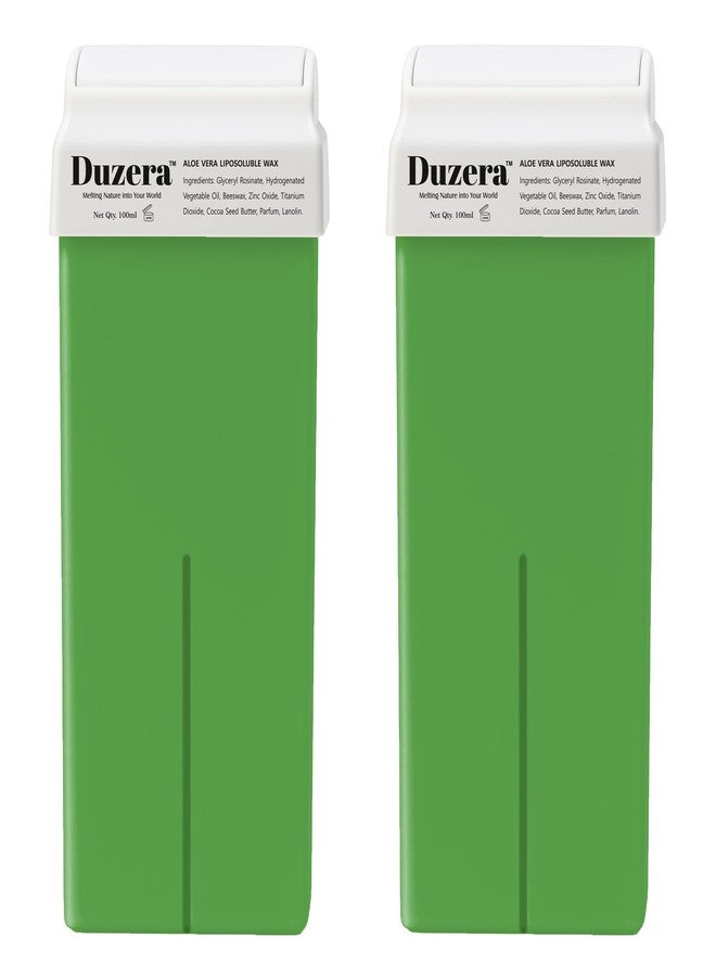 Duzera Aloevera Roll On Wax Cartridge 100ml (Pack of 2) | Liposoluble Hair Removal Wax for Men & Women | Natural Wax Formula for Sensitive Skin | Dermatologically Tested | Colophony Free - Image 1