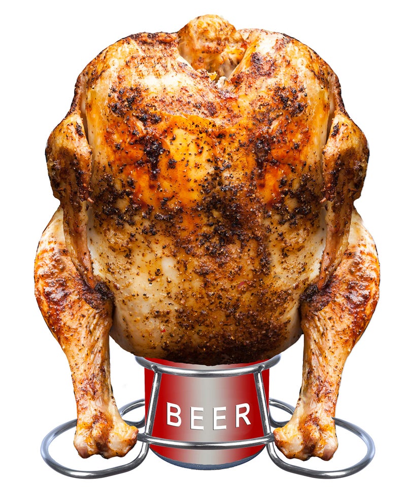 PBKay Beer Can Chicken Holder - Stainless Steel Beer Chicken Roaster for Grill Oven or Smoker - Image 1