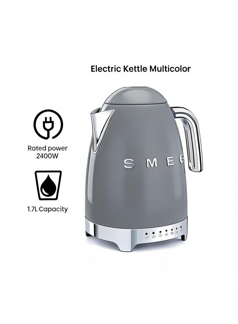 smeg Retro Advanced Temperature Control Electric Kettle 1.7L KLF04GREU-2400W (Gray) - Image 1