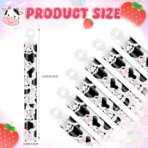 Rotatingpals 32 Pcs Cow Themed Bubbles Wands Cute Bubbles Party Favors for Adult Summer Activity Animal Birthday Party Goodie Bag Stuffers Gifts Wedding Supplies - Image 5