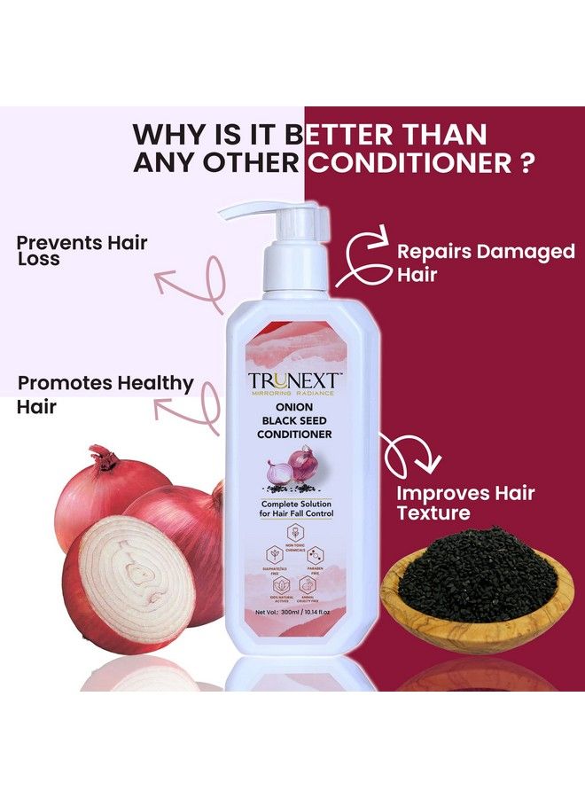 TRUNEXT Onion Conditioner Made With Onion Black Seed Deep Moisturizing And Nourishing Hair Conditioner For Women And Men 300 Ml - Image 3