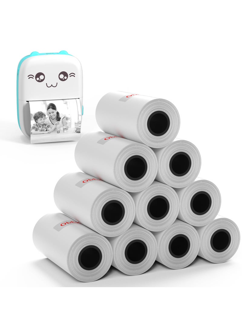 PAPRMA PAPRMA 57x30mm Thermal Paper White 10 Rolls, Non-Adhesive Thermal Paper Roll for Mini Printer Instant Camera Printer Refill  - Image 1