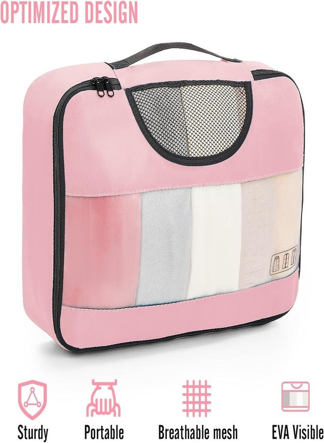 Zonoxo 8 Set Lightweight, Waterproof & Space-Saving for Luggage & Carry-On Packing Cubes Set for Suitcases, Backpacks & Carry-Ons (Pink) - Image 3
