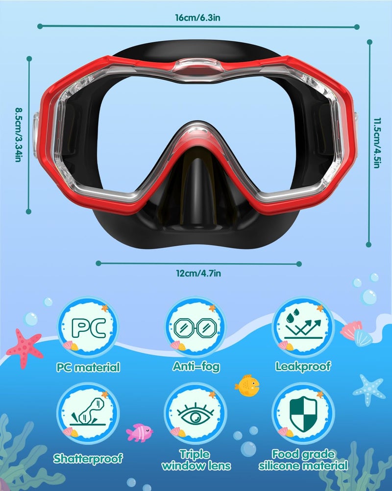 W WSTOO WSTOO Kids Swim Goggles with Nose Cover to Prevent Water Inhaling, Anti-Fog Leak-Proof Swimming Mask for Boys Girls Age 5-12 - Image 2